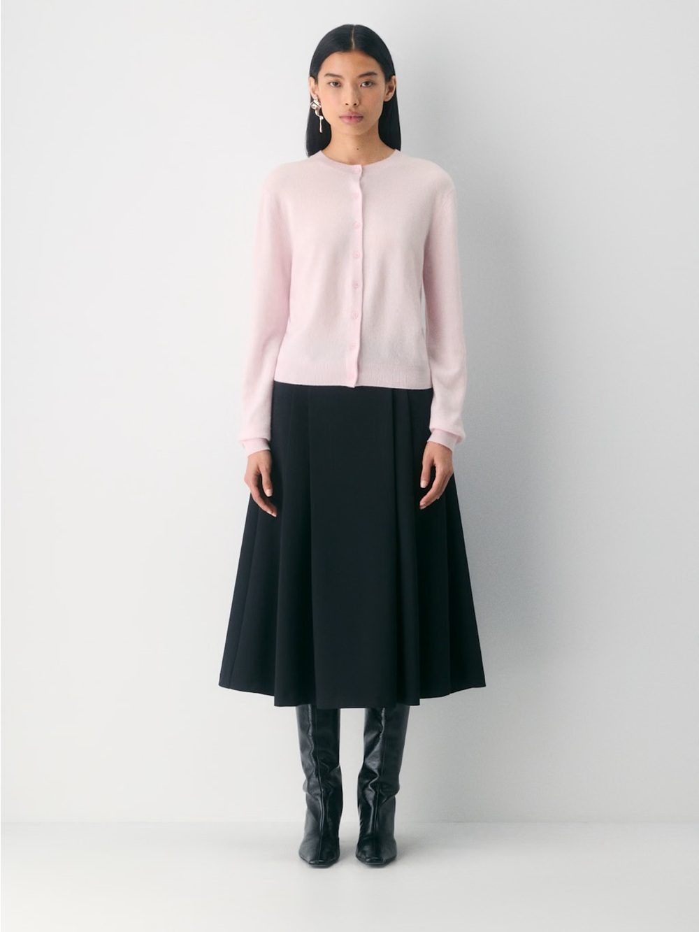 NWT - Aritzia Bare Cashmere Noteworthy Cardigan - Size Large - Magnolia